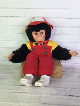 Vintage Rushton Zippy The Chimp Doll Howdy Doody Show 1950s Zip Monkey Plush 15 "
