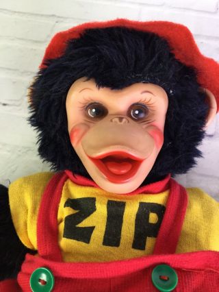 Vintage Rushton Zippy the Chimp Doll Howdy Doody Show 1950s Zip Monkey Plush 15 