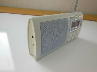 Vintage Sony ICF - M410V Weather,  AM/FM 4 - Bands Portable Emergency Radio W/ Clock 4
