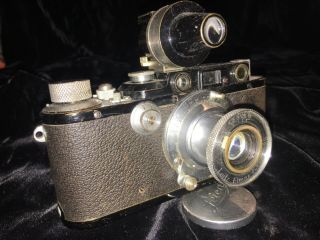 Leitz 1934 Leica I Camera 50mm Elmar Lens,  VIDOM Universal Range Finder 11