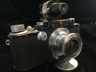 Leitz 1934 Leica I Camera 50mm Elmar Lens,  VIDOM Universal Range Finder 4