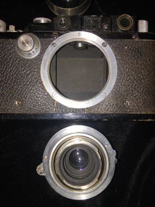 Leitz 1934 Leica I Camera 50mm Elmar Lens,  VIDOM Universal Range Finder 9