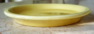 Vintage Bauer Pottery Los Angeles Flower Pot 5 Saucer,  6 3/8”,  Yellow Glaze