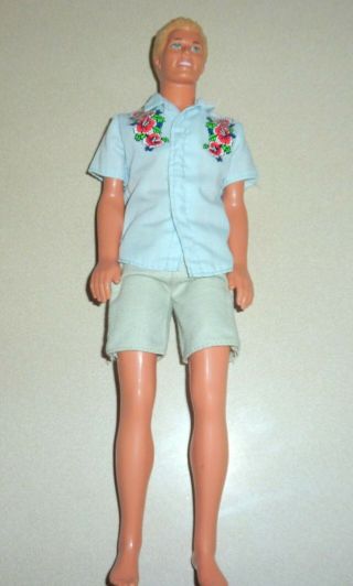 Vintage 1968 Barbie Ken Doll In Clothes Near