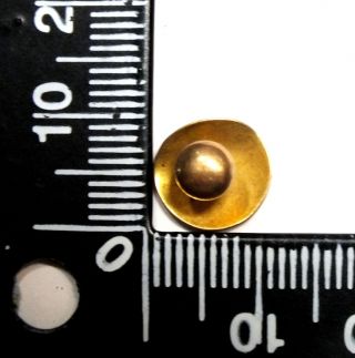 Vintage.  375 9ct YELLOW GOLD Round Cufflink,  Diameter - 10mm,  0.  61g SCRAP - T04 5