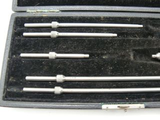 Vintage Starrett Inside Micrometer Set No.  124 with Case Machinist Mic 2