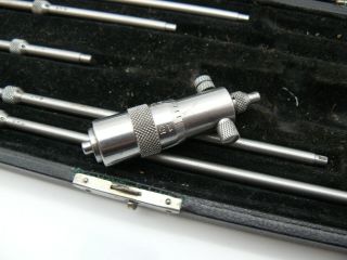 Vintage Starrett Inside Micrometer Set No.  124 with Case Machinist Mic 4
