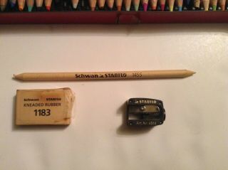 Vintage 60 ct Schwan - Stabilo CarbOthelo Colored Charcoal Pencils Germany 8