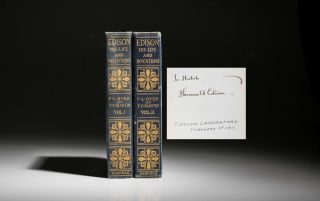 Thomas Edison / Edison His Life And Inventions In Two Volumes Signed 1st Ed 1910