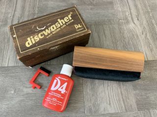 Vintage Discwasher D4,  System Vinyl Record Cleaning Brush And Fluid