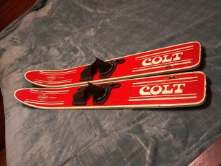 Vintage Ski World Colt By Puritan Wooden Kids Training Water Skis Youth Training