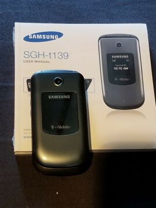 Vtg Samsung Sgh - T139 T - Mobile Prepaid Flip Phone,  No Sim