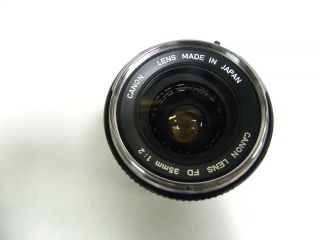Vintage Canon FD 35mm F2 1:2 Camera Lens (A20) 3