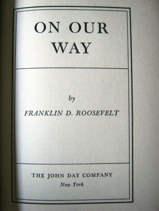 1934 First Edition On Our Way by Franklin D.  Roosevelt HC/DJ with NRA Logo 3