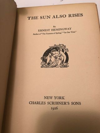 The Sun Also Rises 1926 6