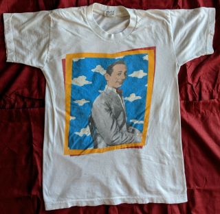 Vintage Pee Wee Herman " Cloud Portrait " Promo T - Shirt Pee Wee 