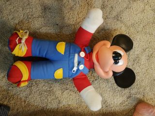 Vintage Mattel Disney Mickey Mouse 15 " Learn To Dress Me Plush Doll