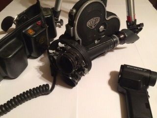 Arriflex 16mm Movie Camera Bundle 3 Lens 50mm,  25mm,  16mm,  Bogen And More