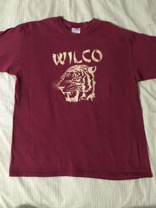 Wilco Tiger Head Vintage Band T - Shirt•large•crimson Red