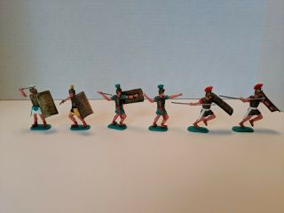 Set Of 6 Vintage Timpo Toys Roman Infantry Figures 1:32