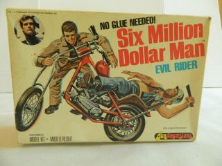 Vintage Model Kit,  Six Million Dollar Man Vs.  Evil Rider