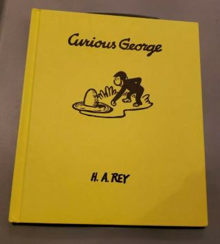 Curious George Hard Cover Book By H.  A.  Rey Hmco Copyright 1941 Renewed 1969