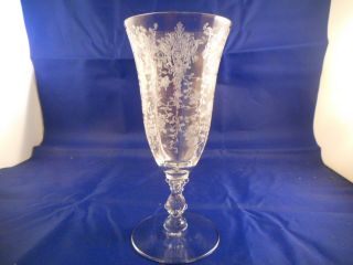 Adorable Vintage Clear Crystal Footed Juice Glass,  Cambridge,  Rose Point Pattern