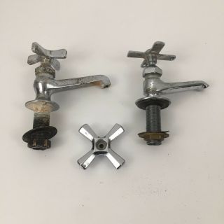 Vintage Antique Salvage Hot And Cold Faucets And Handle -