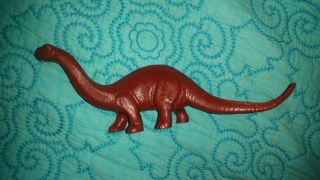 Vintage Marx Brown Brontosaurus Prehistoric Playset Plastic Figure