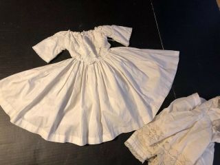 Wonderful Antique White Cotton Doll Dress For China/Paper Mache Doll 3