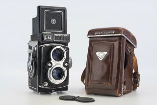 Yashica Mat Lm 120 Roll Film Tlr Camera With Yashinon 80mm F/3.  5 Lens & Case V08