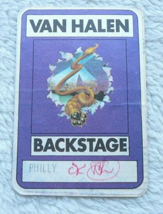 Van Halen Vintage Philly Show Tour Pass & Bonus Van Halen
