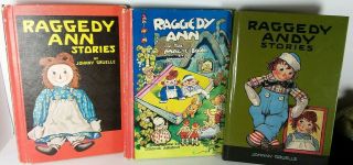 Three Raggedy Ann And Andy Books Johnny Gruelle Vintage