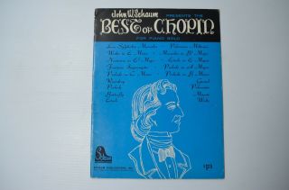 John W.  Schaum Presents The Best Of Chopin For Piano Solos Vintage Songbook