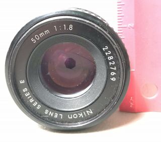 Vintage Nikon 50mm F1.  8 Series E Manuel Focus Camera Lens Slr 35mm
