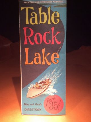 Vintage Table Rock Lake Map And Guide,  Directory