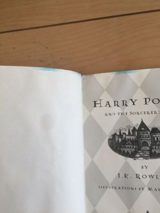 J.  K.  ROWLING Harry Potter and the Sorcerer ' s Stone FIRST EDITION 4