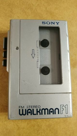 Vintage Sony Walkman Wm - F1 Fm Radio Cassette Player Read Ad