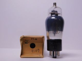 Sylvania 6f8g Vt - 99 Vintage Military Vacuum Tube Smoked Glass Nos (test 106)