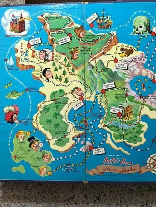 Vintage Board Game Walt Disney ' s Peter Pan Game of Adventure 1953 5