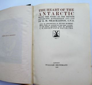 The Heart of the Antarctic,  Ernest Shackleton 1909 first edition complete 2 vols 5