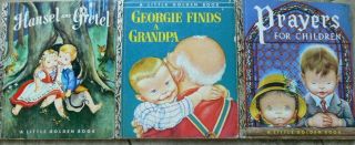 3 Vintage Little Golden Books Georgie Finds A Grandpa,  Hansel & Gretel,  Prayer