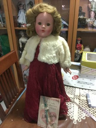 Vintage Effanbee " Little Lady " Full Composition Doll 1940s,  56.  5cm Height