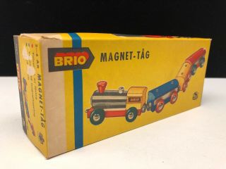Mib Vintage Brio Wooden Magnetic Train Magnet Zug 31402 Sweden Osby