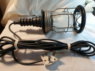 Vintage,  Caged Inspection,  Garage Light With Glass Cover,  Lamp,