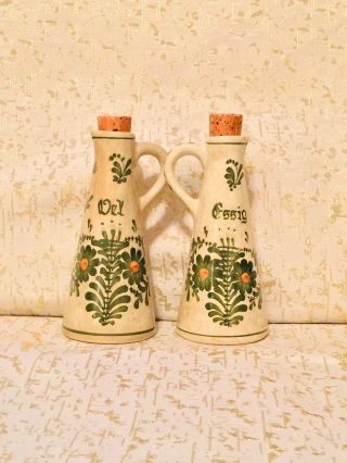 Vintage Wechsler - Tirolkeramik Porcelain Oil & Vinegar Dispensers