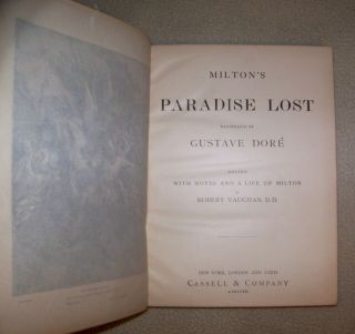 MILTON ' S PARADISE LOST VICTORIAN STYLE LEATHER FINE BINDING GUSTAVE DORE 4