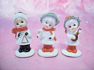 Rare Vtg Napco Miniature Christmas Girls Choir Figurine Set