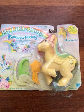 Vintage 1984 My Little Pony G1 Rainbow Pony Skydancer In Package Rare