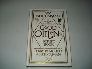 Signed Neil Gaiman The Good Omens Script Book Deluxe Limited Edition White Cover